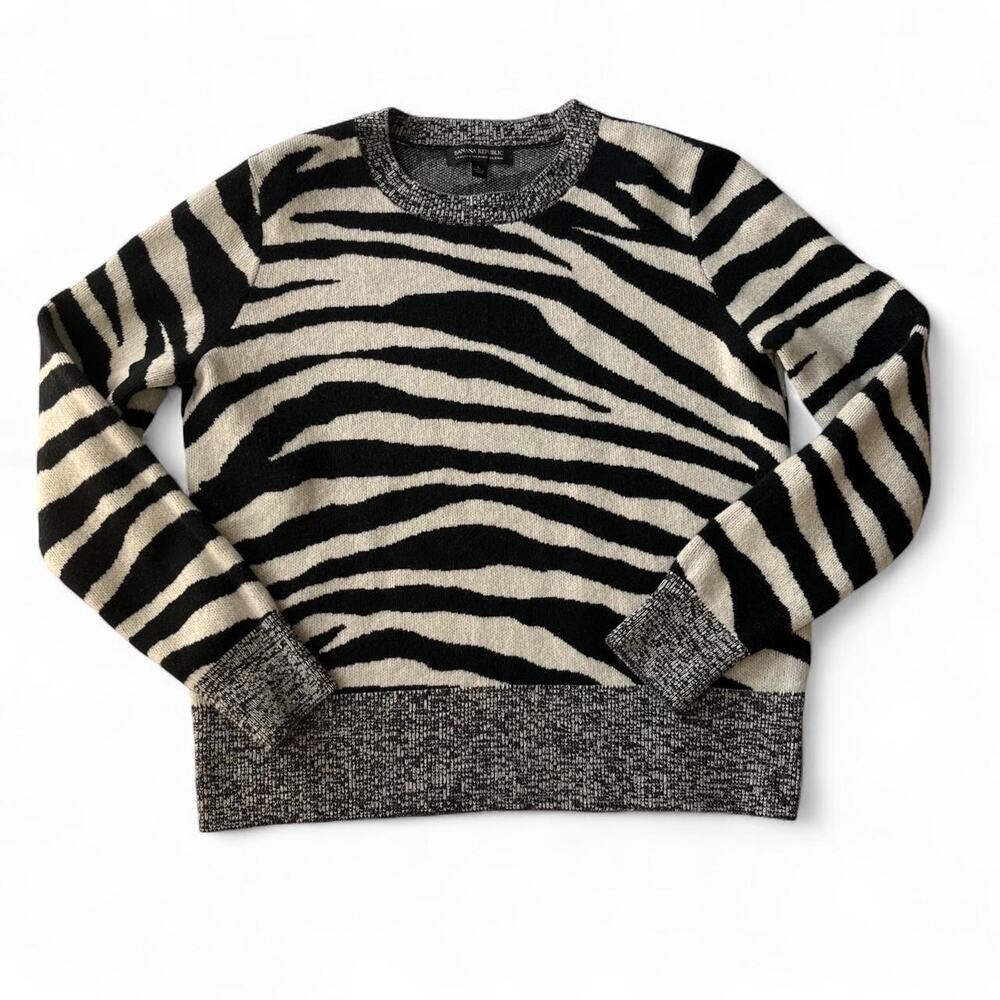 Banana Republic Zebra Merino Wool Sweater.